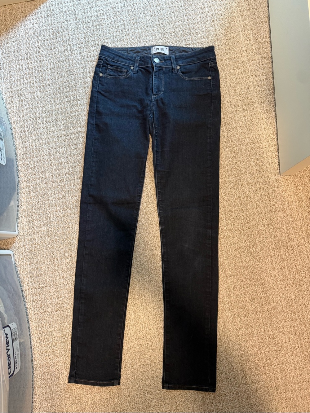 Paige Dark Navy Skinny Jeans - Sleek Women's Denim